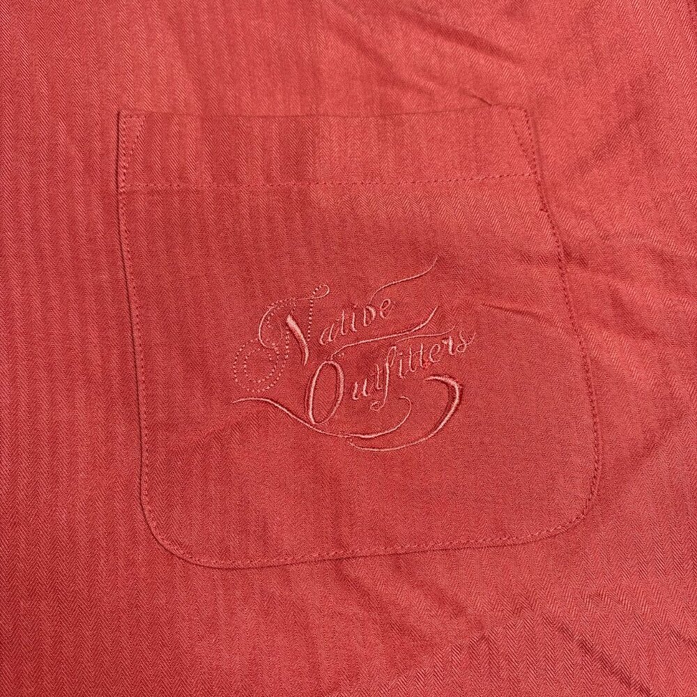 Native Outfitters Woody Wagon Surf Shirt Mens L Red Button Front - Picture 9 of 9